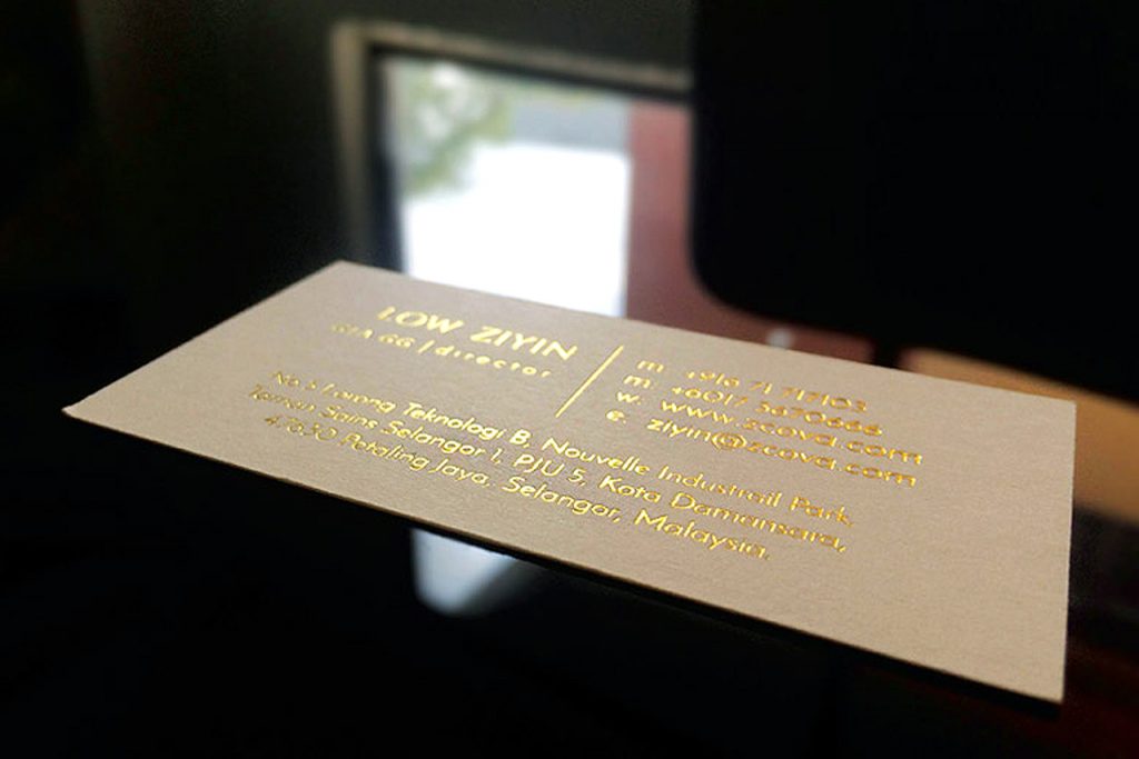 Gold Hot Stamping Business Card | ZCOVA, Petaling Jaya inspiration 2017 020 B