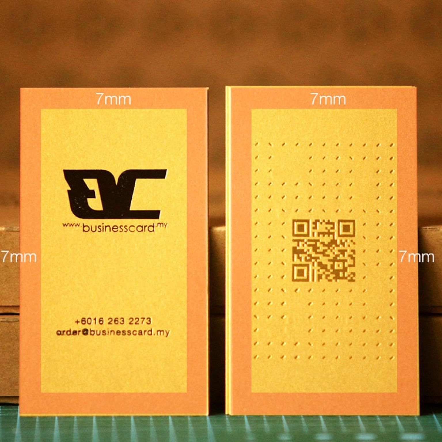 Auspicious Golden business card - foil stamping artwork margin