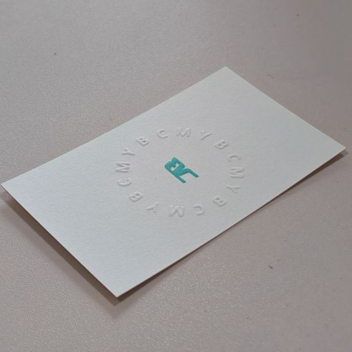 Emboss Business Cards - emboss effect above card surface