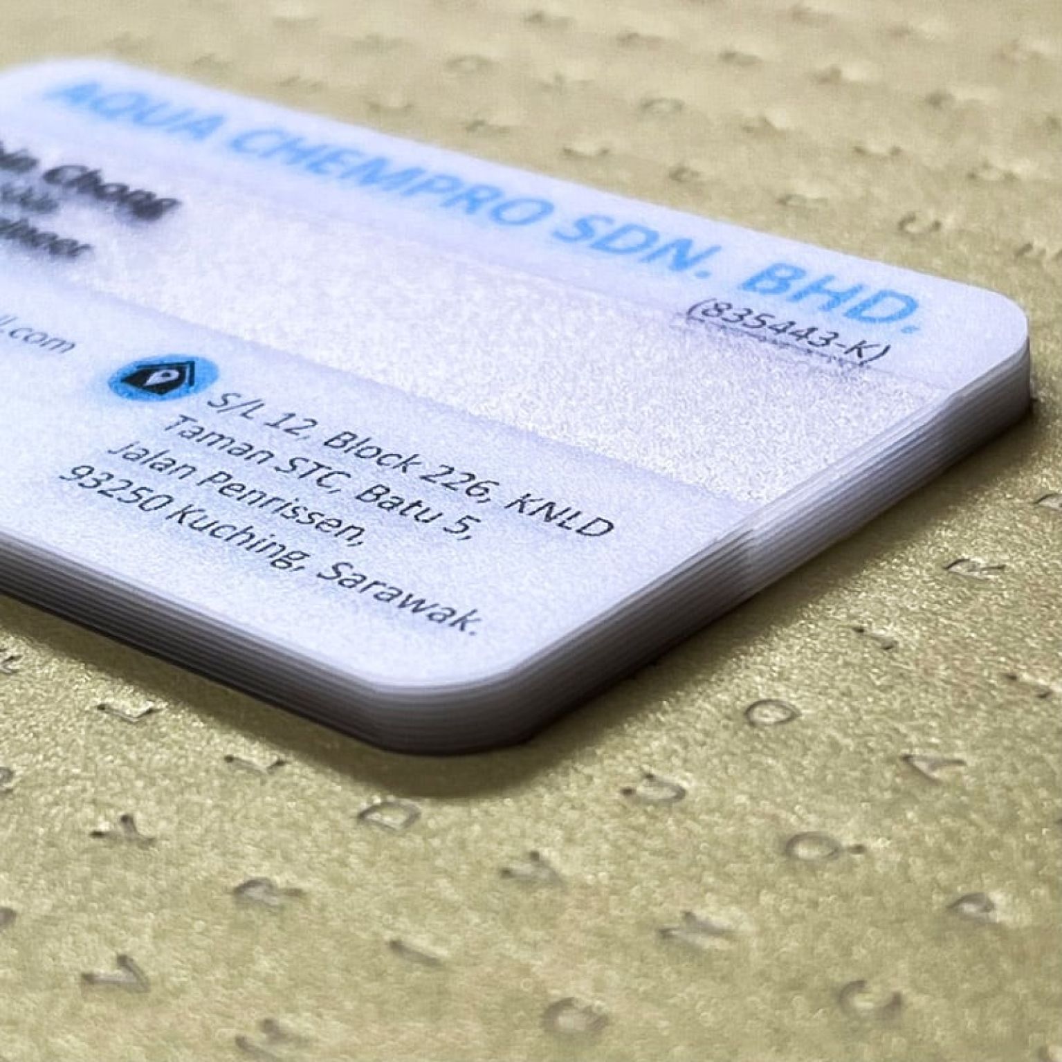 Frosted transparency PVC Business Cards - round corner