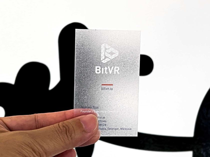 Frosted transparency PVC Business Cards - visual