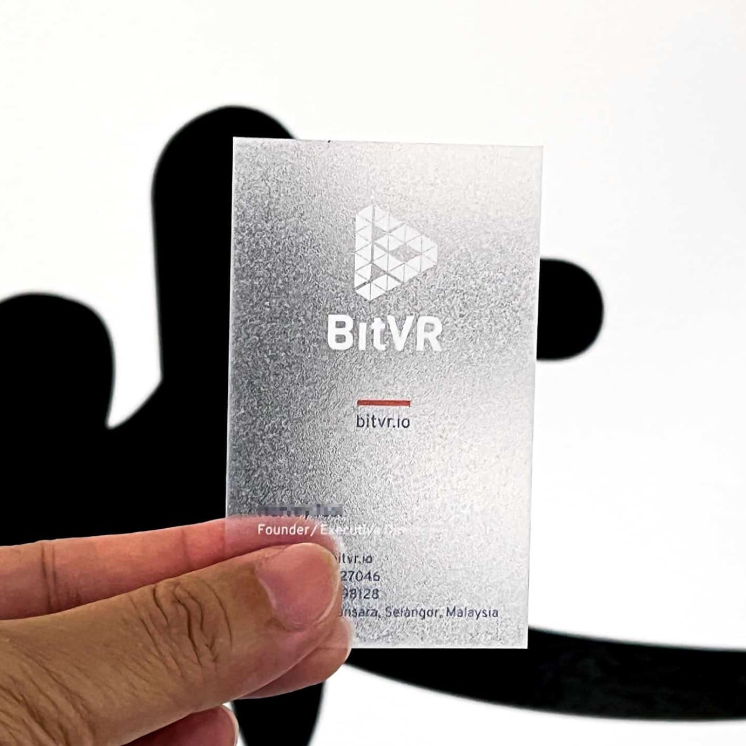 Frosted transparency PVC Business Cards - visual