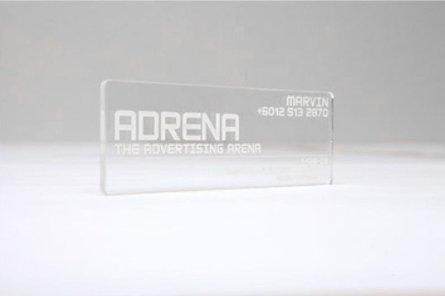 Custom Transparent Name Card