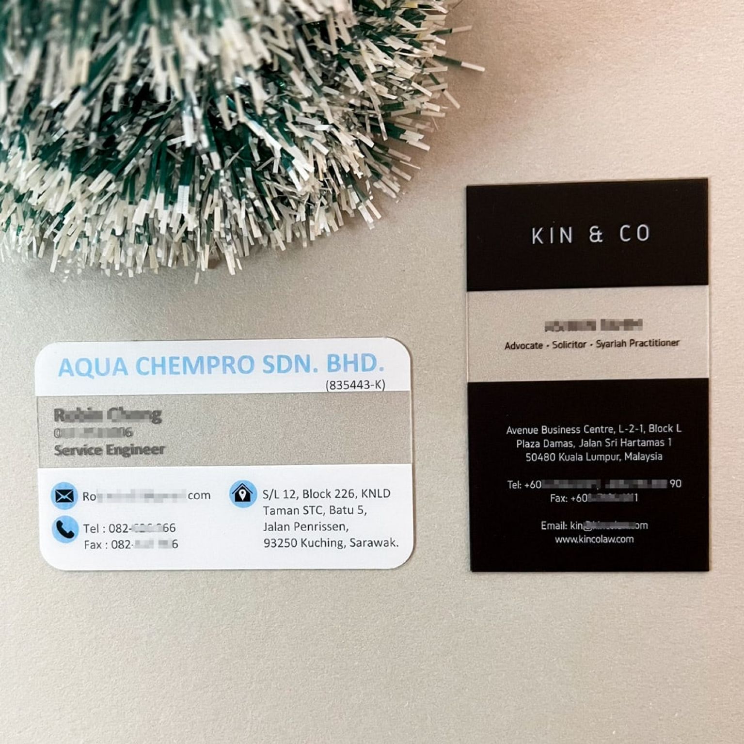 Frosted Transparent PVC Business Cards Printing