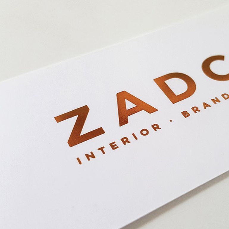 Bronze Hot Stamping Business Cards
