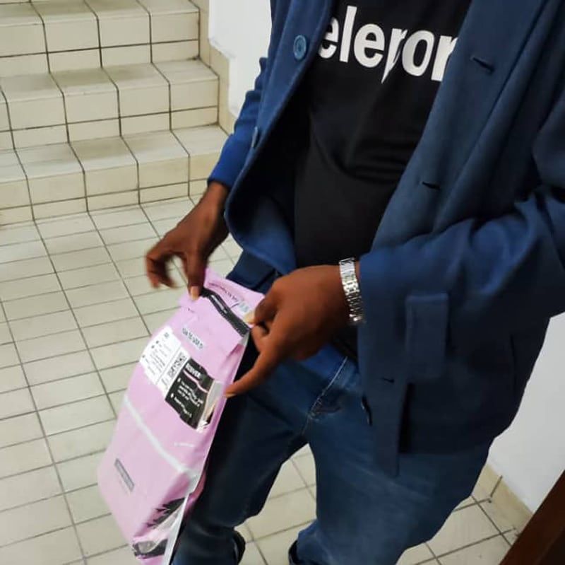 Package to be check and seal by teleport staff.