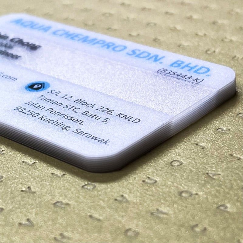 Frosted transparency PVC Business Cards - round corner