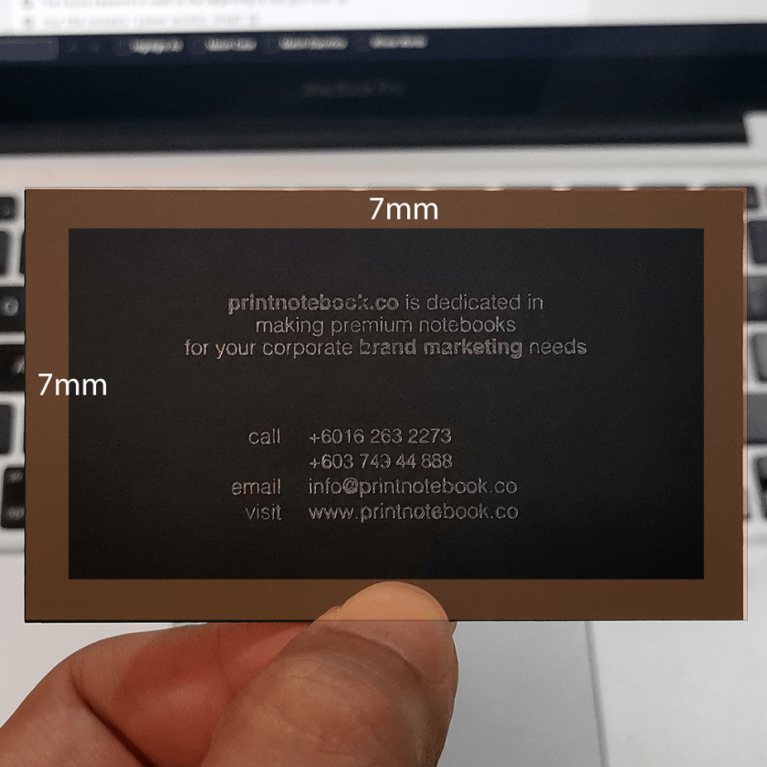 Standard Size Foil Stamping - margin