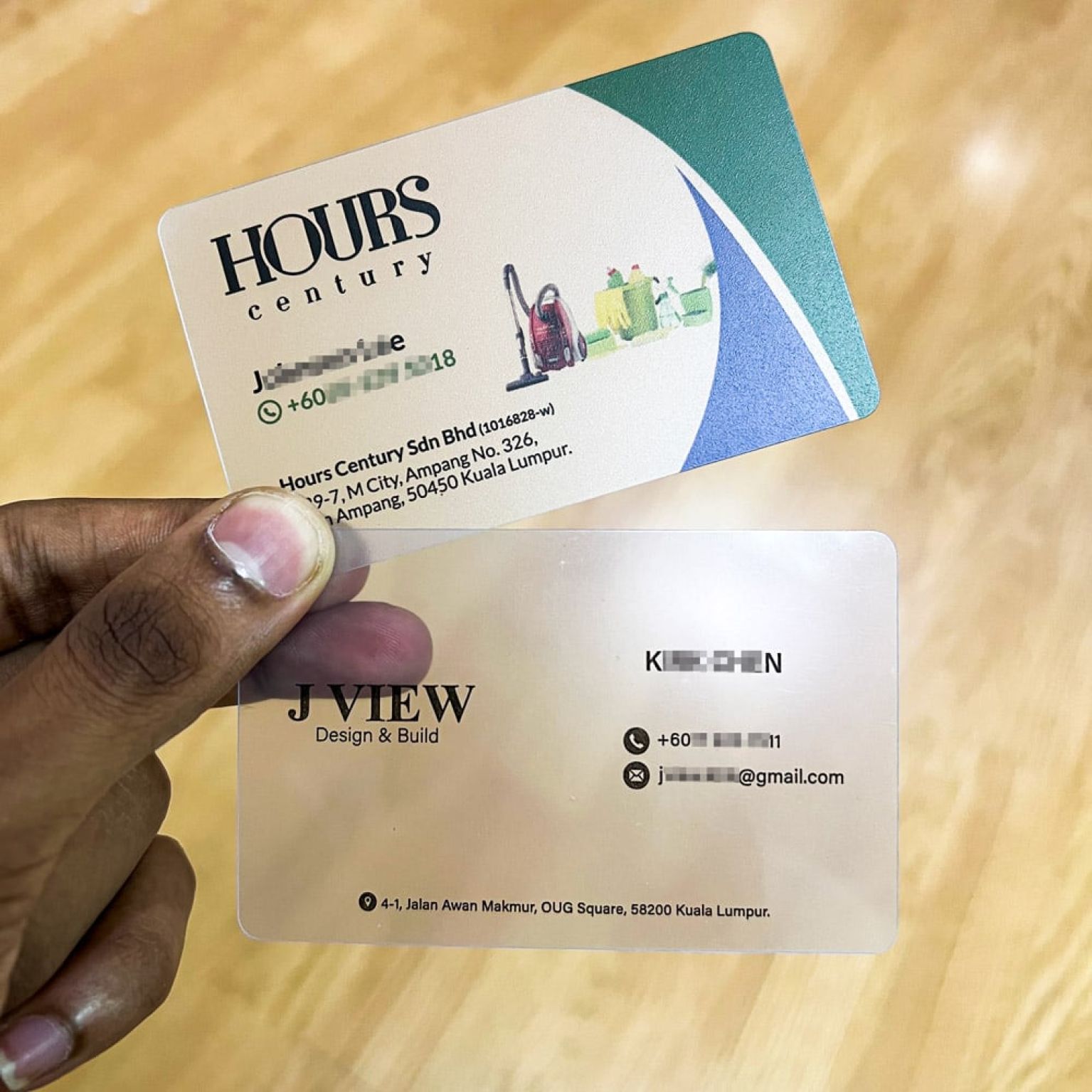 Premium Transparent PVC Business Cards