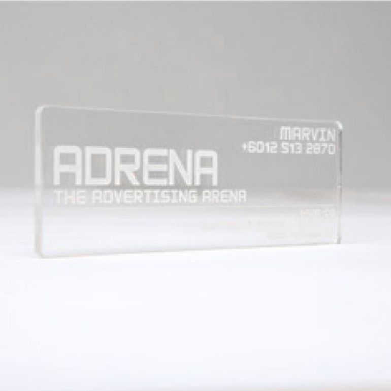 Custom Transparent Name Card